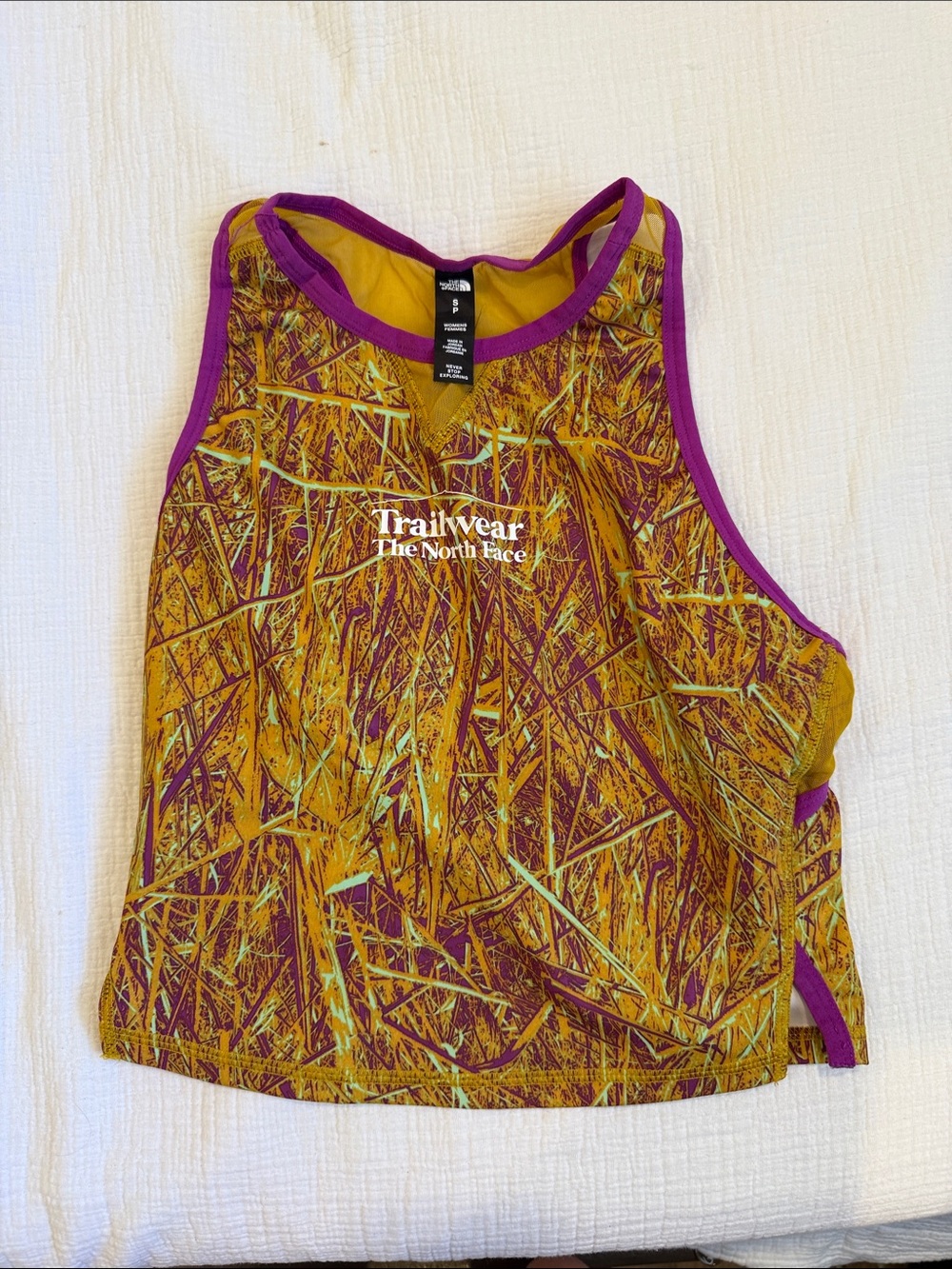 The North Face Yellow & Purple Trailwear Tank Top